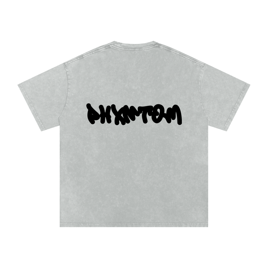 PHXNTOM Chaos Washed Tee - Black Logo