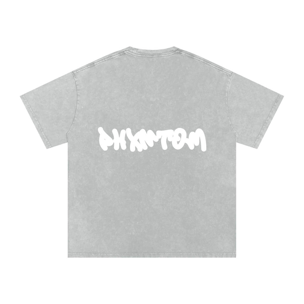 PXHNTOM Chaos Washed Tee - White Logo