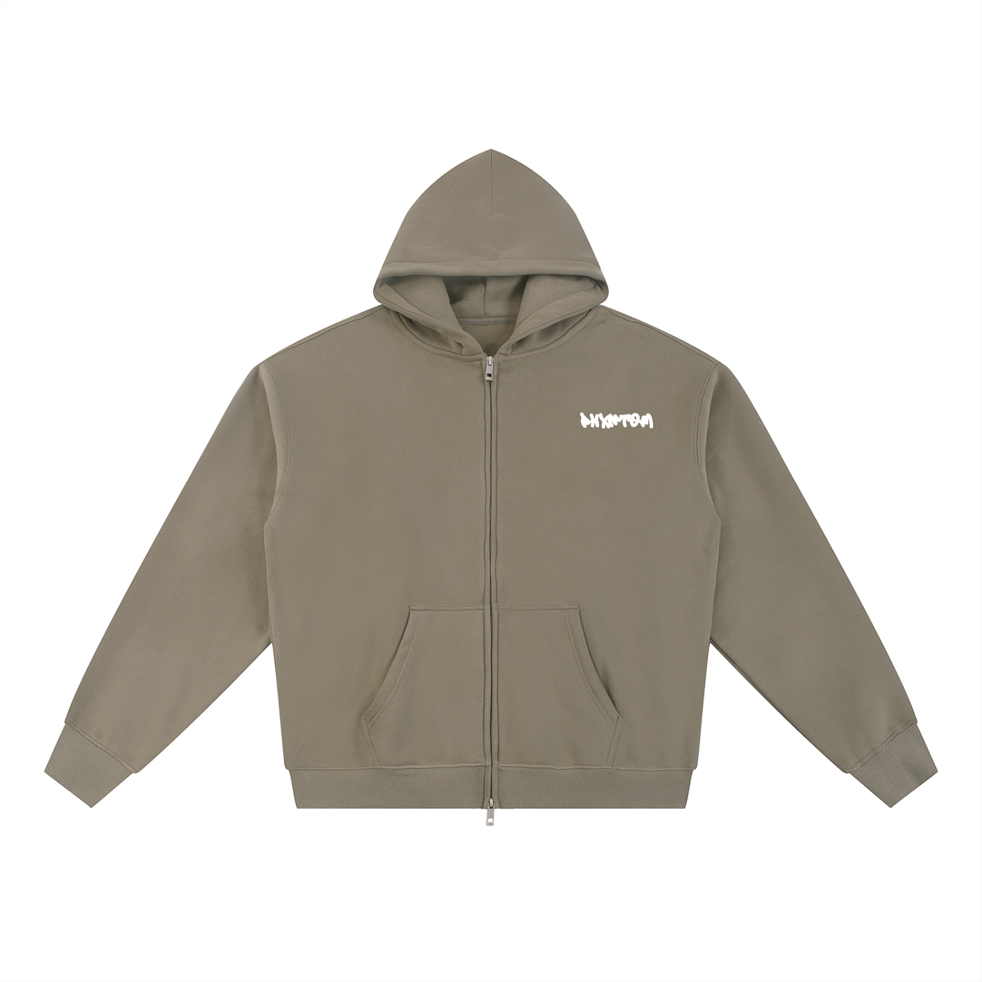 PHXNTOM Chaos Zip-Up Hoodie - White Logo