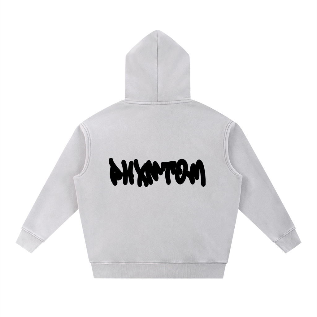 PHXNTOM Chaos Washed Hoodie - Black Logo