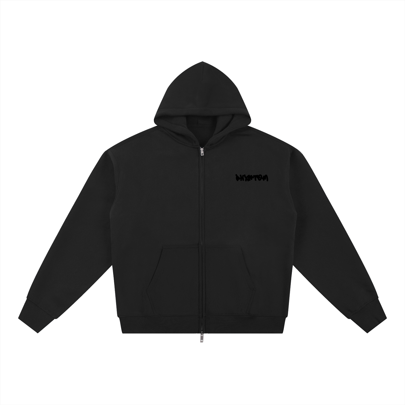 PHXNTOM Chaos Zip-Up Hoodie - Black Logo