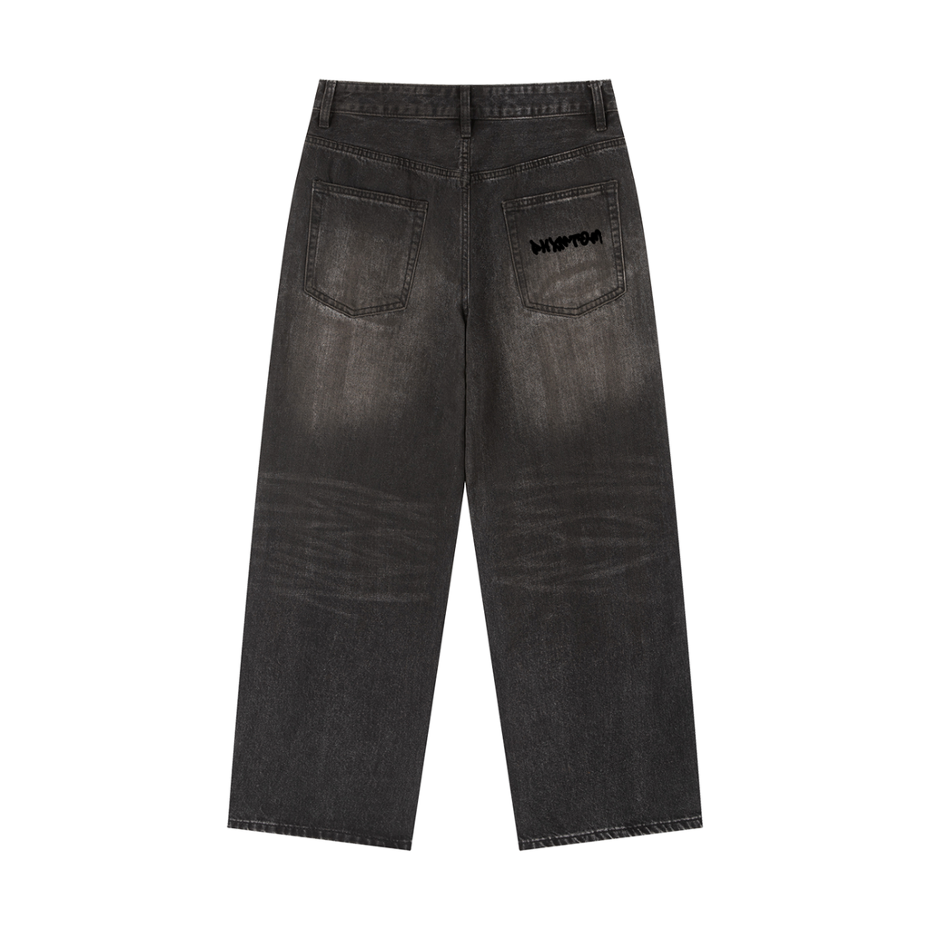 PHXNTOM Chaos Black Jeans - Black Logo