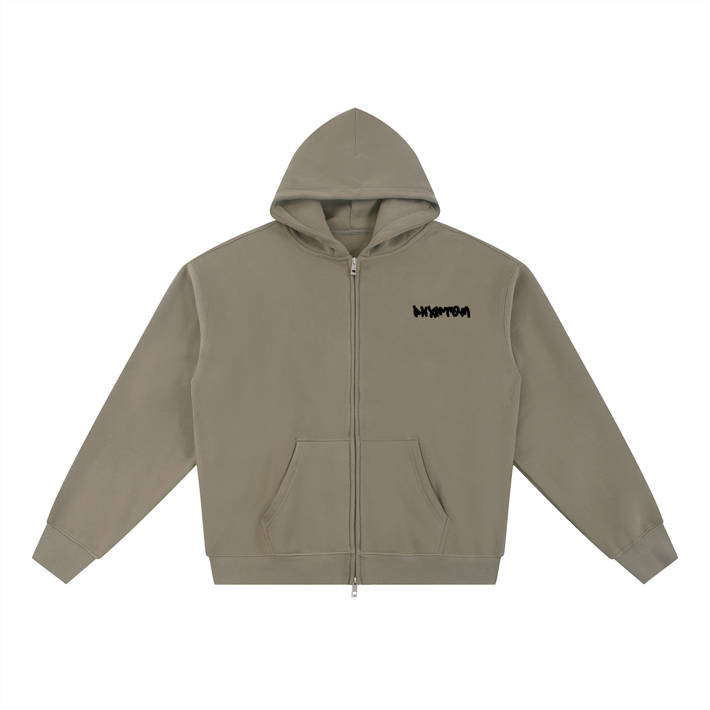 PHXNTOM Chaos Zip-Up Hoodie - Black Logo